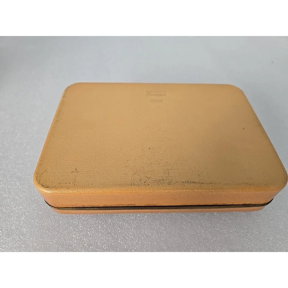 Vintage 1960's Farrington Jewelry Box Genuine Texol USA Velvet Lined Satin 7x4.5